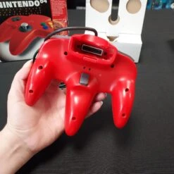 MANETTE NINTENDO 64 ROUGE OFFICIELLE BOITE AVEC CALE -Promos Jeu Boutique manette nintendo 64 rouge officielle boite avec cale 4