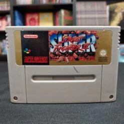 SUPER STREET FIGHTER 2 FAH CARTOUCHE SEULE ETIQUETTE ARRIERE ABIMEE SNES